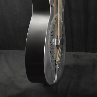 National Raw Steel 14-Fret Resonator with Chicken Foot Cover Plate image 3