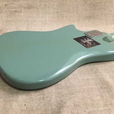 Kimberly 2 Pickup 1960's Seafoam Green Teisco Japan Matching Headstock & Neck Surf Guitar image 17