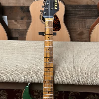 Friedman Vintage S Candy Green Over 3 Tone Burst Electric Guitar - with Hard Case image 9