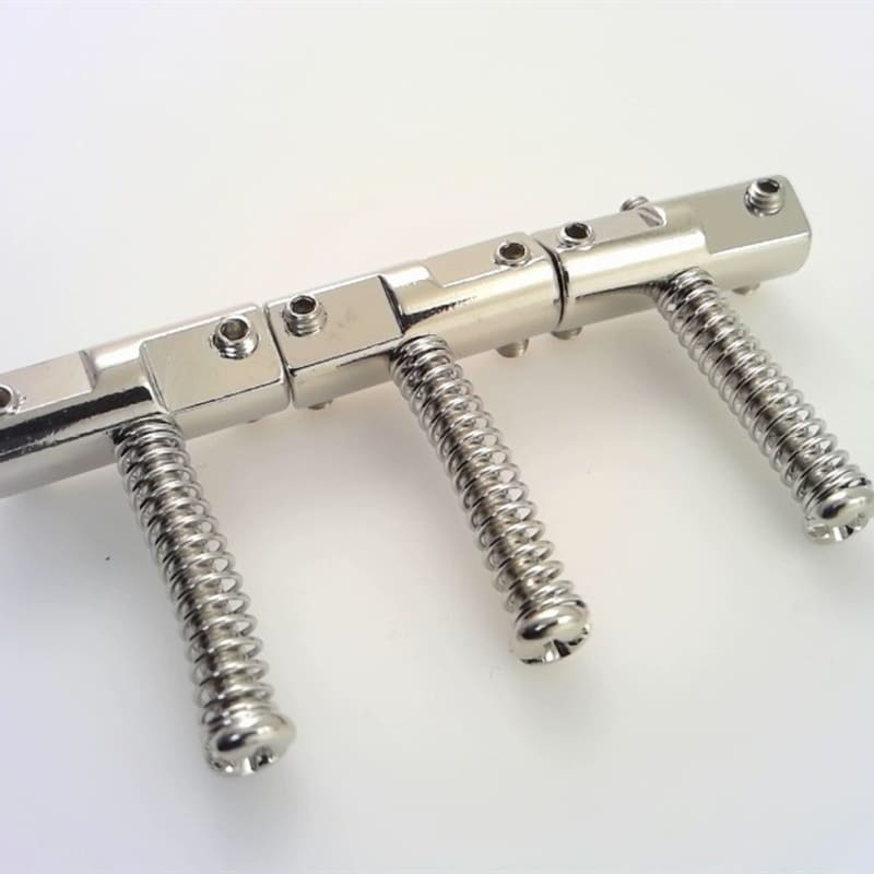 KLUSON® STEEL BRIDGE FOR TELE® W/BRASS SADDLES NICKEL-GLOSS