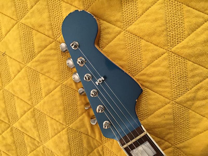 MJT/Musikraft Semi Hollow Jazzmaster Lake Placid Blue | Reverb