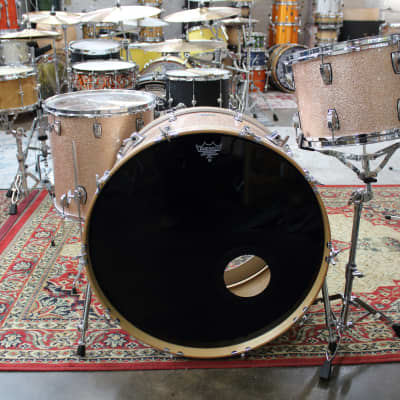 2009 Ludwig 100th Anniversary 3-Piece Classic Maple Champagne Sparkle Drum Kit image 3