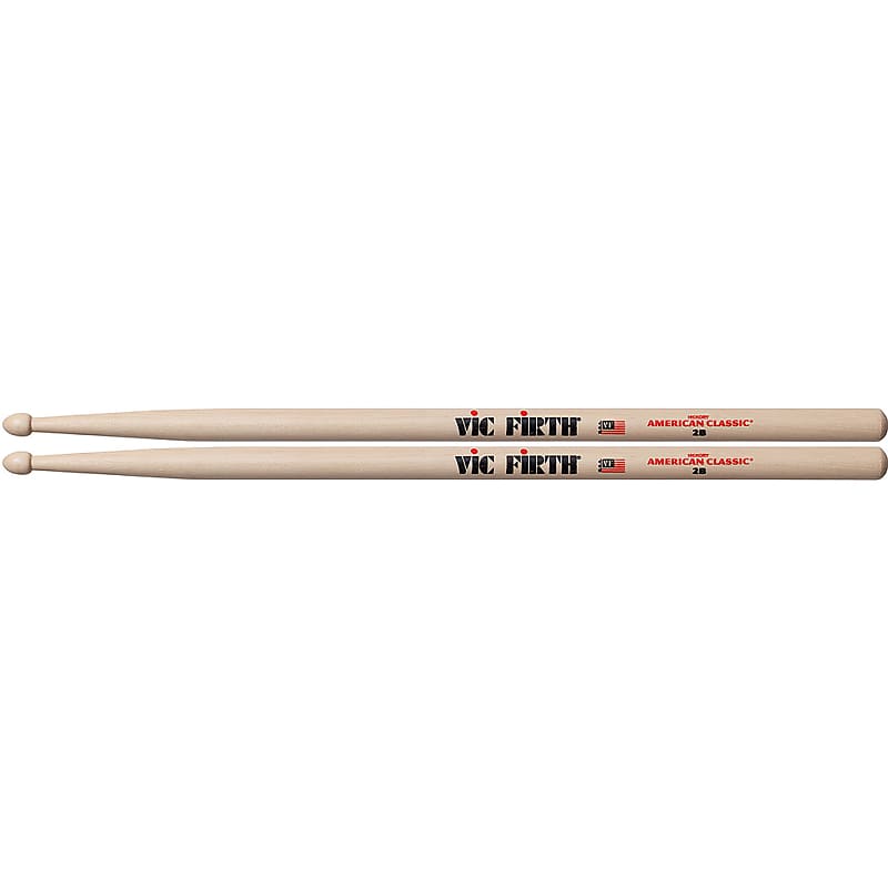 Vic Firth American Classic Drumsticks - 2B - Wood Tip image 1