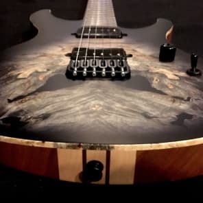 最高級 Buckeye 6 Modern Romulus Custom USA Acacia Burl Burst Black ギター
