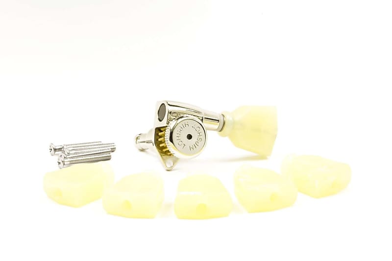 Genuine Hipshot Pearloid A04 Tuner Buttons, Set of 6, Fits Reverb