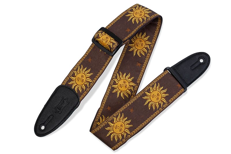 Levy's Leathers - MPJG-SUN-BRN -  2" Wide Brown Jacquard Guitar Strap. image 1