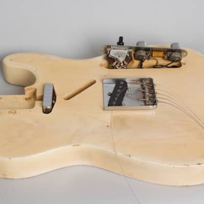 Fender Telecaster Solid Body Electric Guitar (1955), ser. #7792, original tweed hard shell case. image 15
