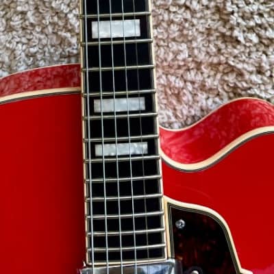 D'Angelico Premier EXL-1 Archtop Hollow-Body Electric Guitar, Fiesta Red w/Bag image 7