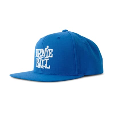 Ernie Ball P04156 Blue with White Stacked Logo Hat for sale