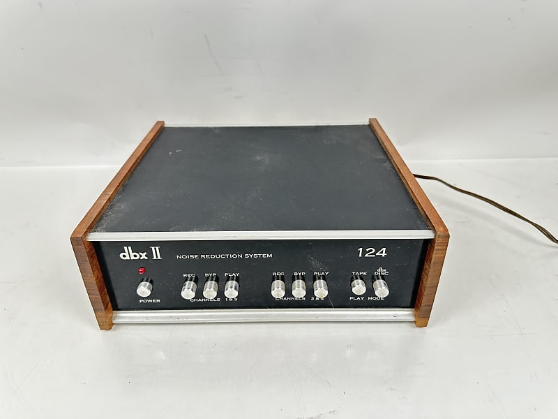 Vintage DBX II 124 Noise Reduction System 4 Channel Woodgrain Box  			