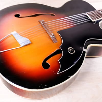 Kay 8900 Master Cutaway Archtop Acoustic Guitar 1966 Sunburst w/ Hard Case image 4