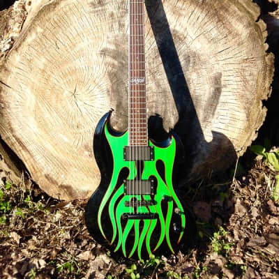 ESP LTD Viper Grynch Custom Signature Model - James Hetfield - Metallica 2003 black and green for sale
