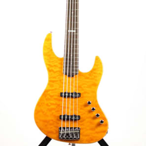 ESP E-II J-5 QM Quilted Maple 5-String Bass Amber