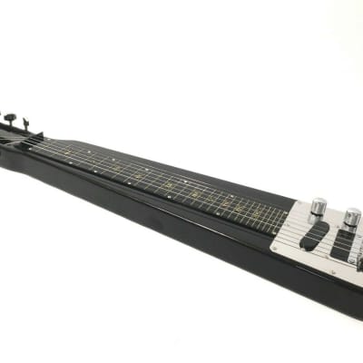 Haze HSLT1930MBK Lap steeL with stand, glass Tone Bar, tuner, extra string and picks image 4