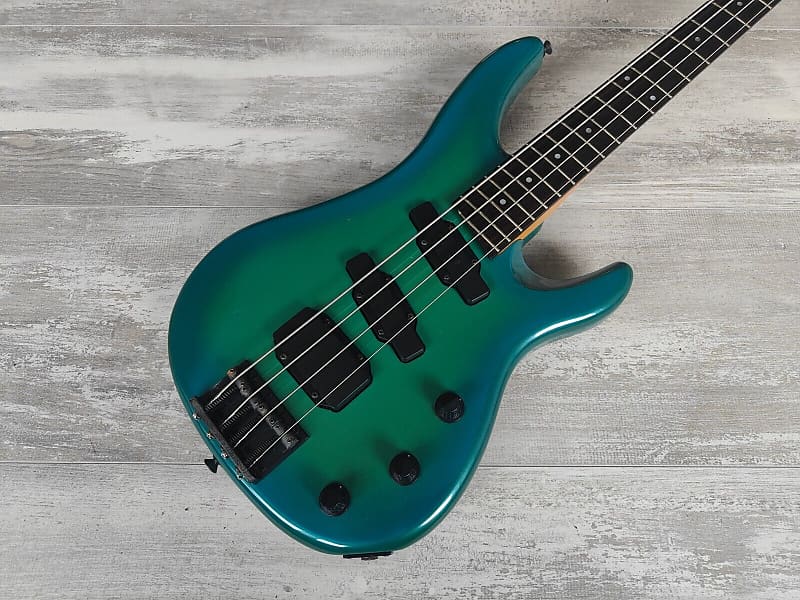 1991 Yamaha RBX Super Medium Series Bass (Green/Blue Burst