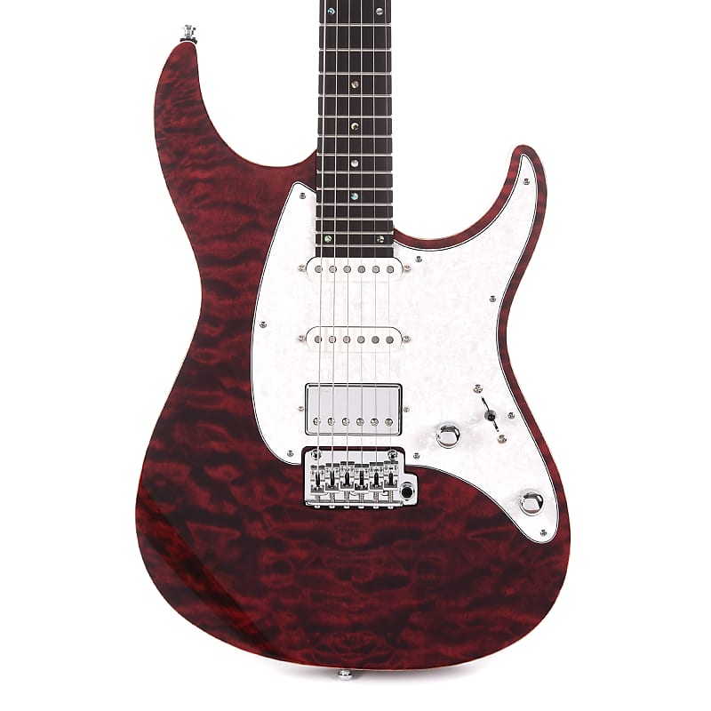 Mayones Aquila QM 6 Quilted Maple Dirty Red Gloss (Serial