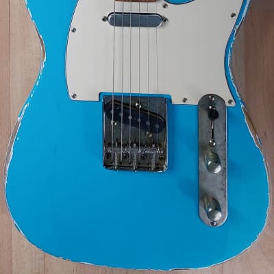 S71 "Custom Nitro Vintage T" rare TAOS TURQUOISE ’62 RELIC, Handwound 60's Pickups. Made in USA image 3