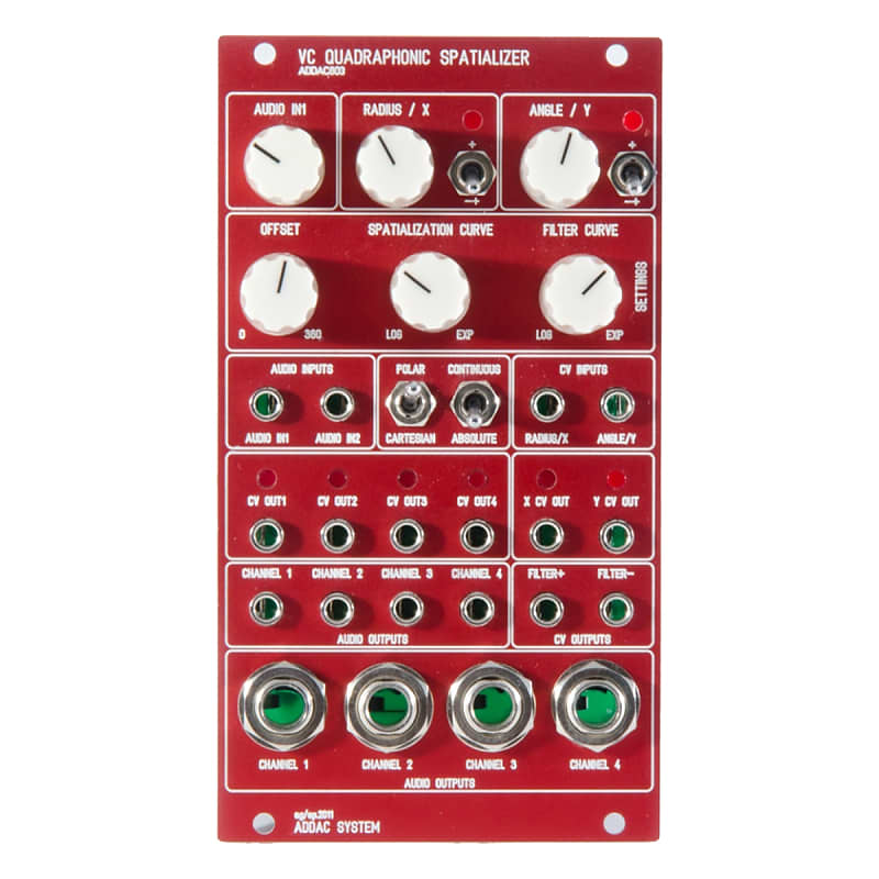 ADDAC 803 Quadraphonic Spatializer Eurorack Output Module Reverb