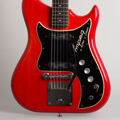 Burns  Ampeg Nu-Sonic Solid Body Electric Guitar (1964), ser. #8285, hard shell case. image 3