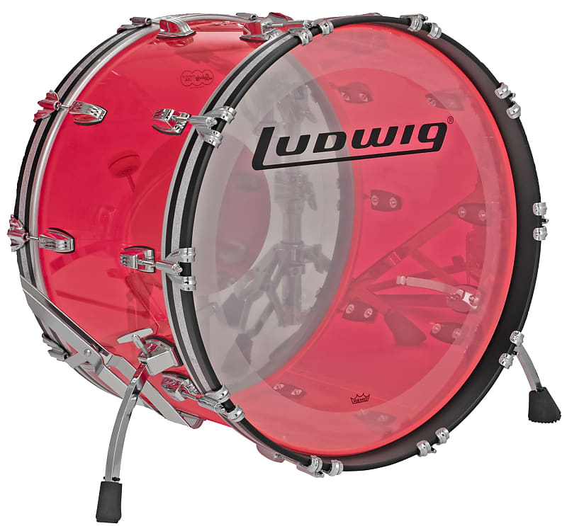 ludwig vistalite bass drum