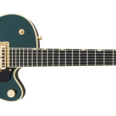 GRETSCH - G6659TG Players Edition Broadkaster Jr. Center Block Single-Cut with String-Thru Bigsby and Gold Hardware  USA FullTron Pickups  Ebony Fingerboard  Cadillac Green - 2401800846 for sale