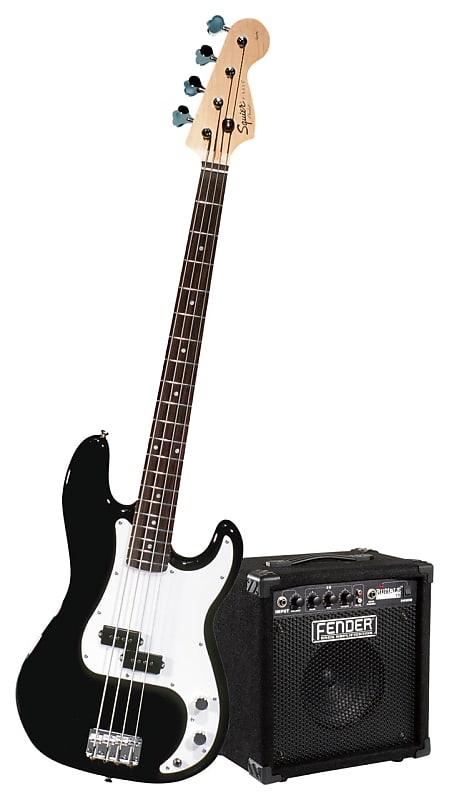 Fender Stop Dreaming, Start Playing! Set: Affinity Series P Bass with Rumble 15 Amp, Black, 120V image 1