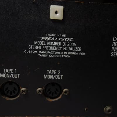 Realistic 10 Band Stereo Frequency Equalizer model 31-2005 - égaliseur vintage image 16