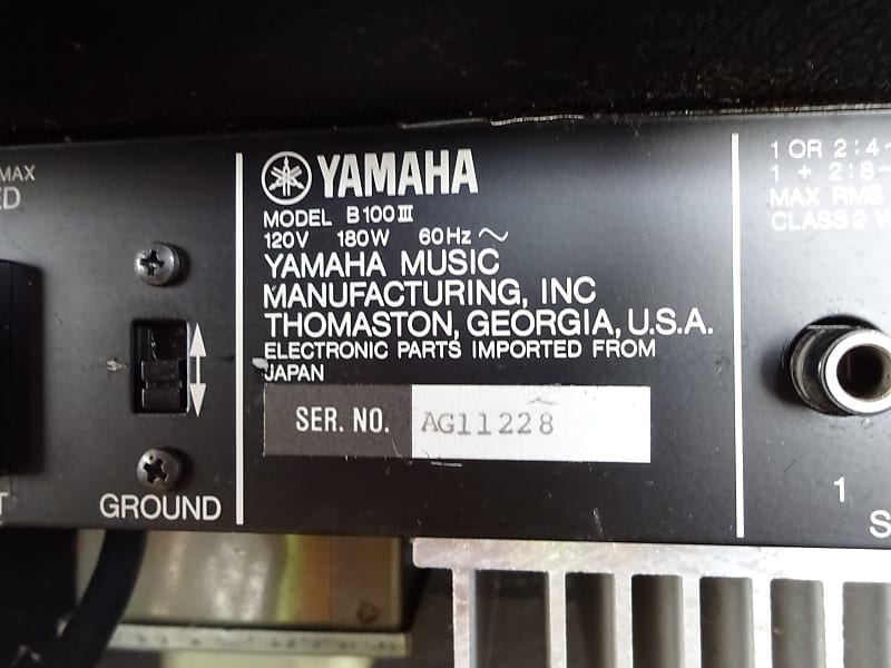 Yamaha B100 III Bass Amp Head | Reverb
