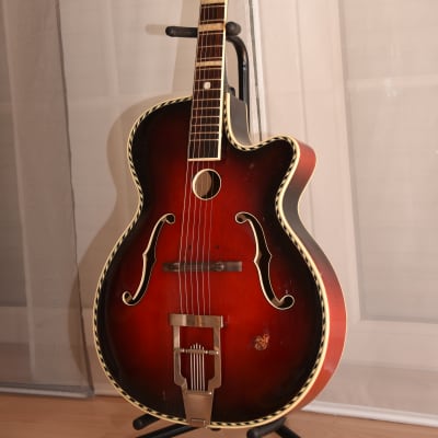 Wolfgang Hüttl Pique Dame – 1958 German Vintage Archtop Guitar Gitarre image 3