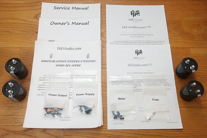 McIntosh MC2125 restoration kit filter capacitor repair rebuild fix  			