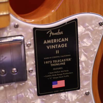 Fender American Vintage II '72 Telecaster Thinline 2022 - Present - Aged Natural image 5