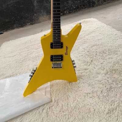 5 String Fretless Bass / 12 String   Double Sided,  Busuyi Double Neck Guitar 2021 (Yellow)All levels image 1