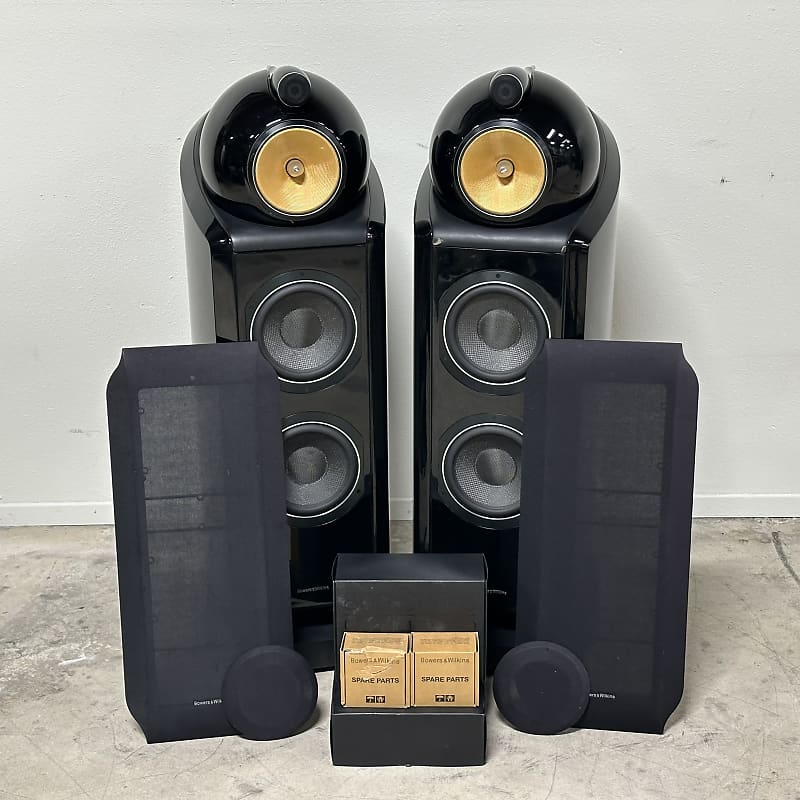 B&amp;W 802 D2 Floorstanding Speakers; Piano Black Pair; Diamond; 802D2  			