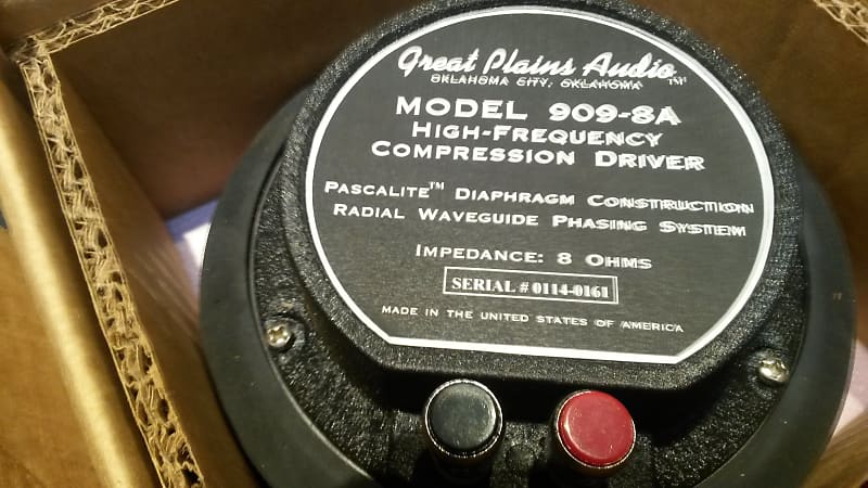 Great Plains Audio 909 8A compression drivers Altec replacement
