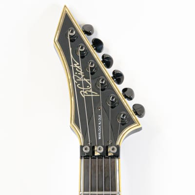 2009 B.C. Rich Warlock NJ DLX Gloss Black w/ Neck Thru Construction, EMG 81/85 Active Humbuckers, Original Gigbag image 12