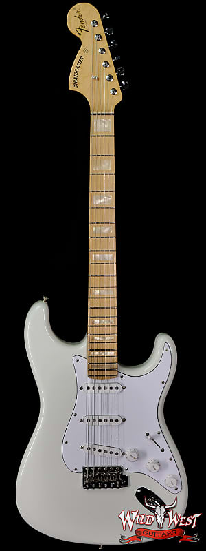 Fender Custom Shop 1969 Stratocaster Maple Board Block Inlay Reverse Headstock Hand-Wound Pickups NOS Olympic White (Blemish) image 1