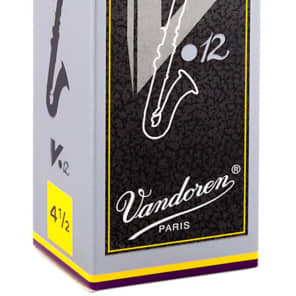 Vandoren CR6245 V12 Series Bass Clarinet Reeds - Strength 4.5 (Box of 5)