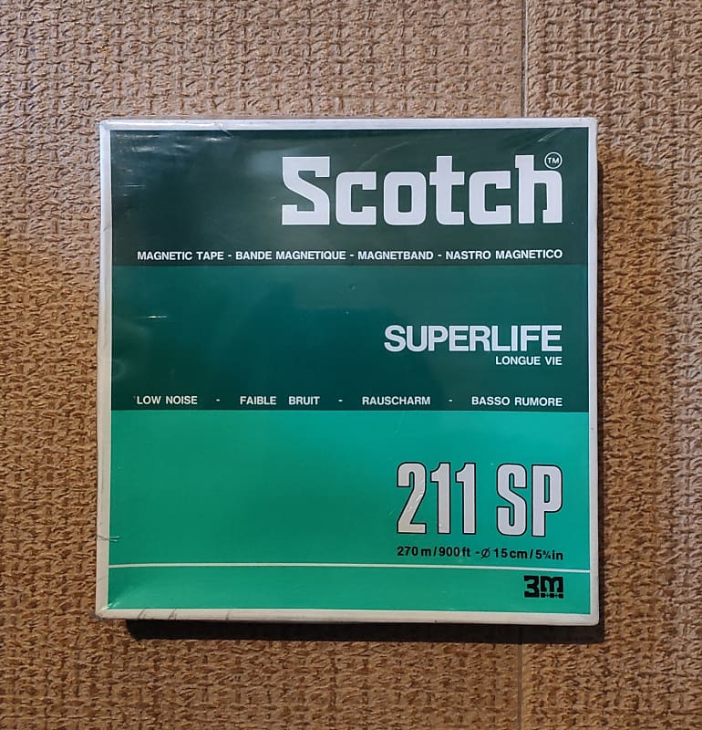 New SCOTCH 211 SP Reel to Reel Audio Recording Tape 900ft. 270m, 5 3/4 /  15cm