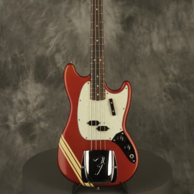 original 1971 Fender MUSTANG BASS Competition Red w/MATCHING HEADSTOCK!!! image 2