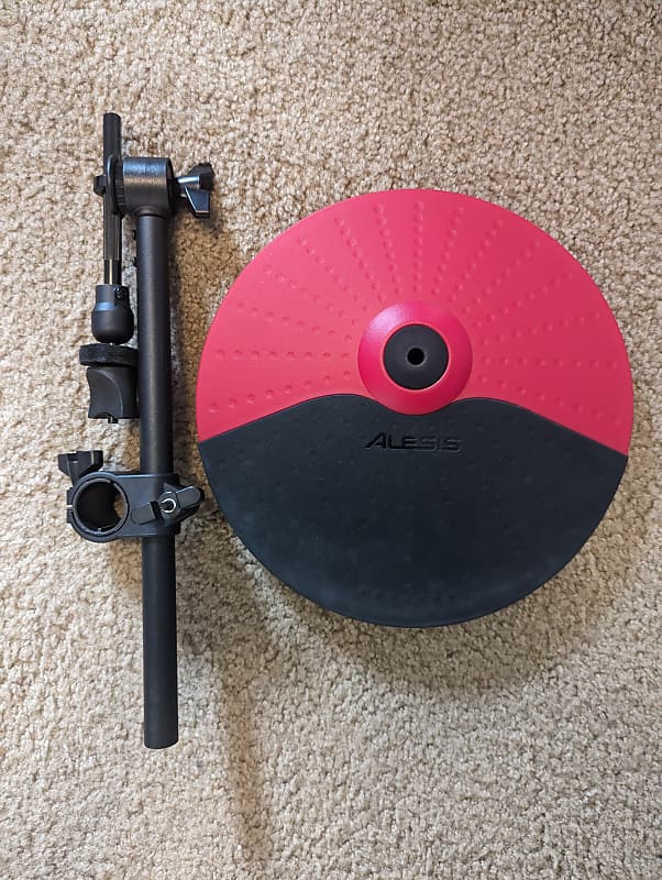 Alesis Nitro Hi Hat 10" Cymbal w/Choke RED 12" Arm & Rack Reverb