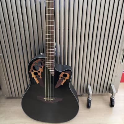 OVATION Celebrity CE44-5BK Acoustic Electric Guitar Black image 1
