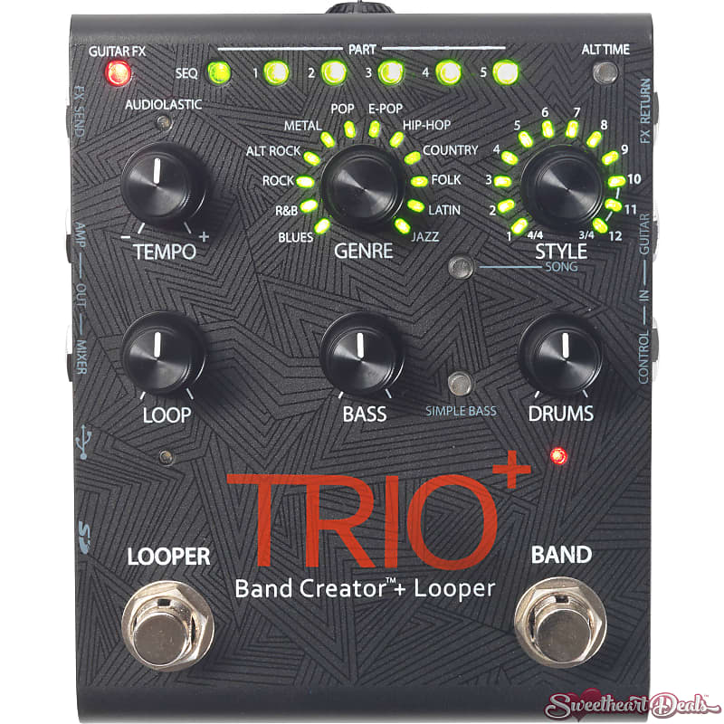 DigiTech TRIO+ Band Creator Pedal with Built-In Looper - Trio Plus image 1