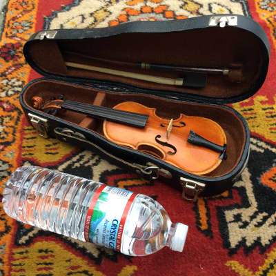 Violin Super Small Playable 10 1/4 Inches Long 1/128?? Full Purfling with Bow and Case image 1