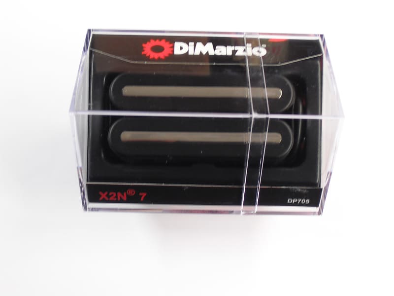 DiMarzio X2N 7 String Bridge Humbucker Black W/Chrome Rails DP 705 image 1