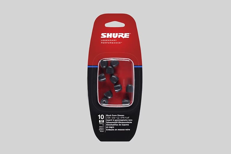 Shure EABKF1-10M Foam Sleeves for SE-Series In-Ear Monitors - Medium (5-Pack) image 1