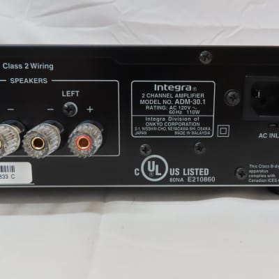 ステレオパワーアンプ　ONKYO integra ADM-30.1　中古品 Onkyo Integra ADM-30.1 Stereo Amplifier - 40 Watt Amp with