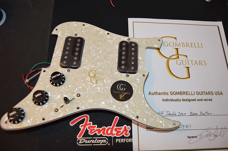 HH Fender Loaded Stratocaster Pickguard Double Split w | Reverb
