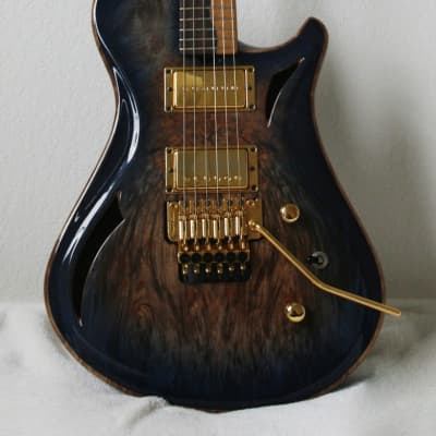 Brubaker Custom-Built KXG-1 Electric Guitar 2011 Waterfall Burl Top image 11
