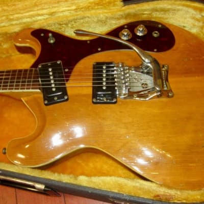 1966 Mosrite Joe Maphis Model I Natural w/ Vintage Hard Case image 8