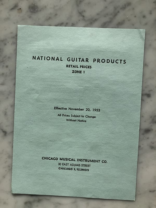 1953 National Full Line Price List Vintage Rare Catalog Brochure